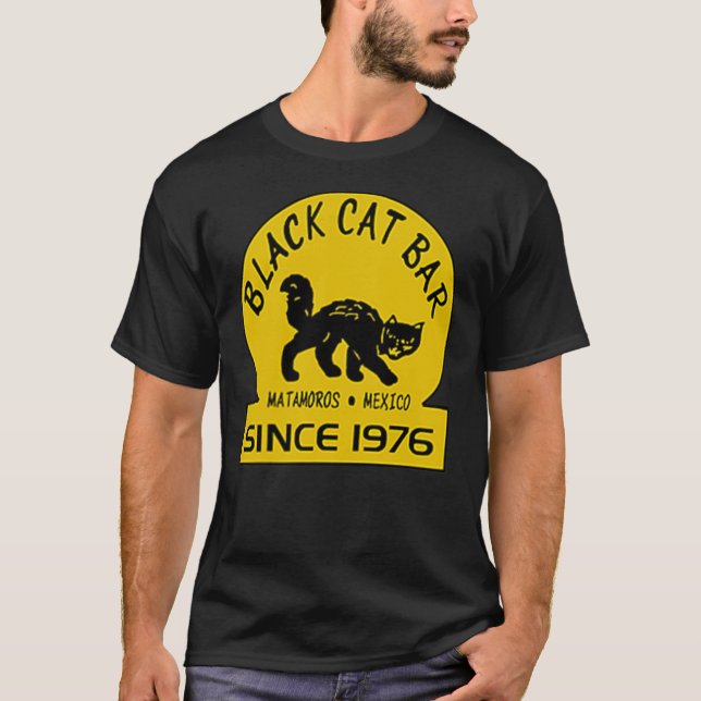 Camiseta de gato negro "gato negro" (Anverso)