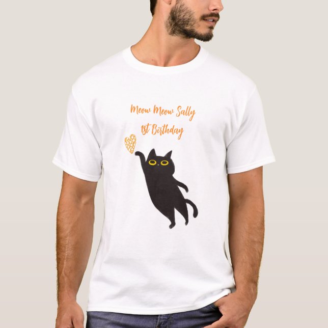 Camiseta de gato negro lindo (Anverso)