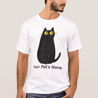 Camiseta de gato negro lindo - Tee de amante del g