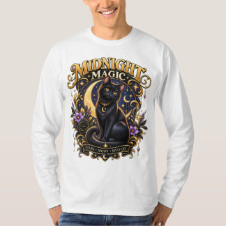Camiseta de gato negro Midnight Magic |