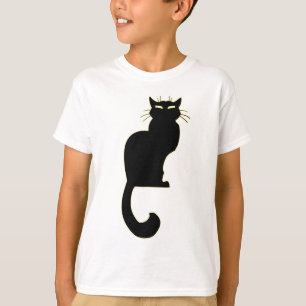 Camiseta de gato negro para niños Tee de arte de g