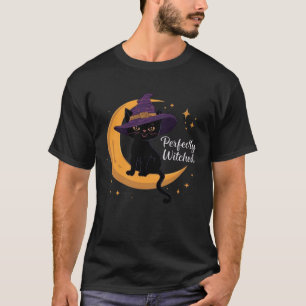 Camiseta de Gato Negro Perfectamente Embrujada