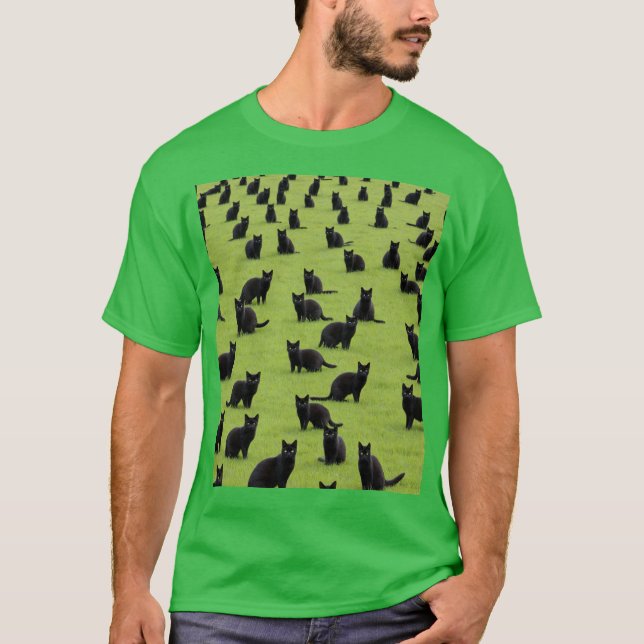CAMISETA DE GATO NEGRO T (Anverso)