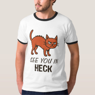 Camiseta de gato 'Nos vemos en el infierno'