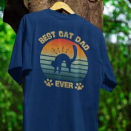 Camiseta de gato para hombres, el mejor papá de ga