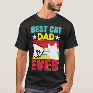 Camiseta de gato para hombres Mejor papá de gatos