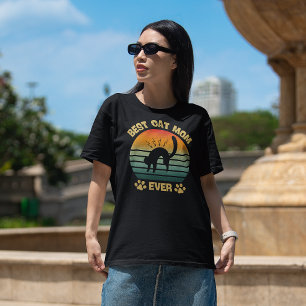 Camiseta de gato para mujeres La mejor mamá de gat