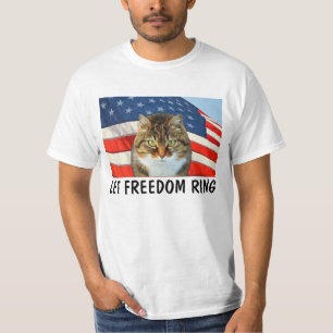 Camiseta de gato patriótico para hombres