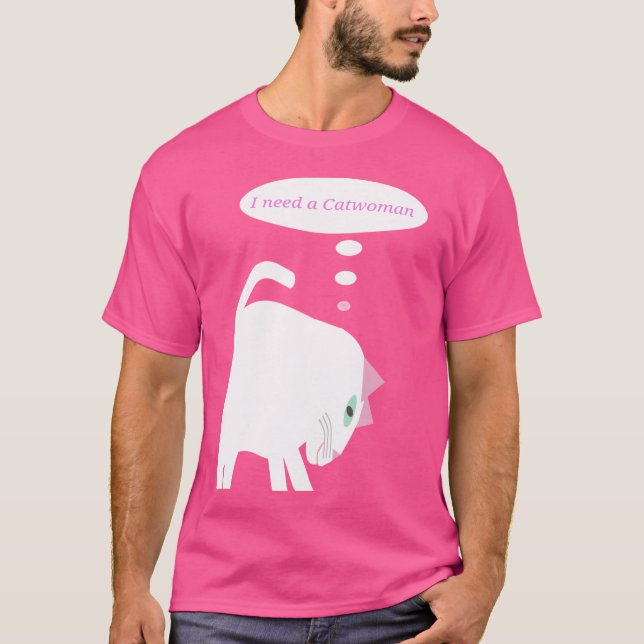 Camiseta de gato pensativo (Anverso)
