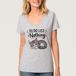 Camiseta de Gato Perezoso Adorable – LISTA DE COSA
