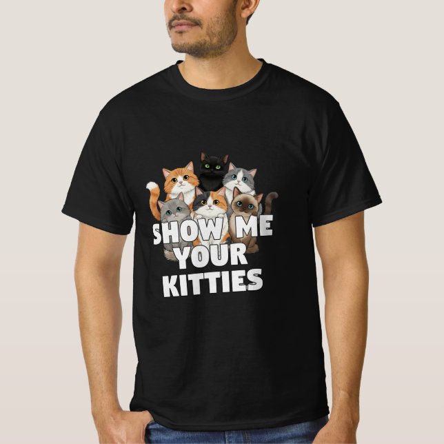 Camiseta de gato personalizada con gatitos diverti (Anverso)