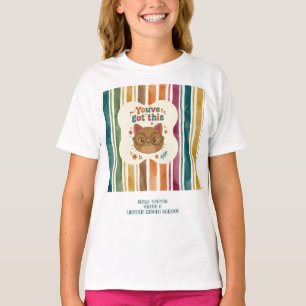 Camiseta de gato personalizada para la escuela med