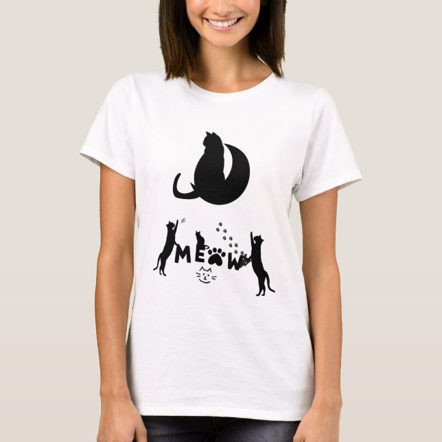 Camiseta de gato puramente adorable: amor Kitty y  (Anverso)