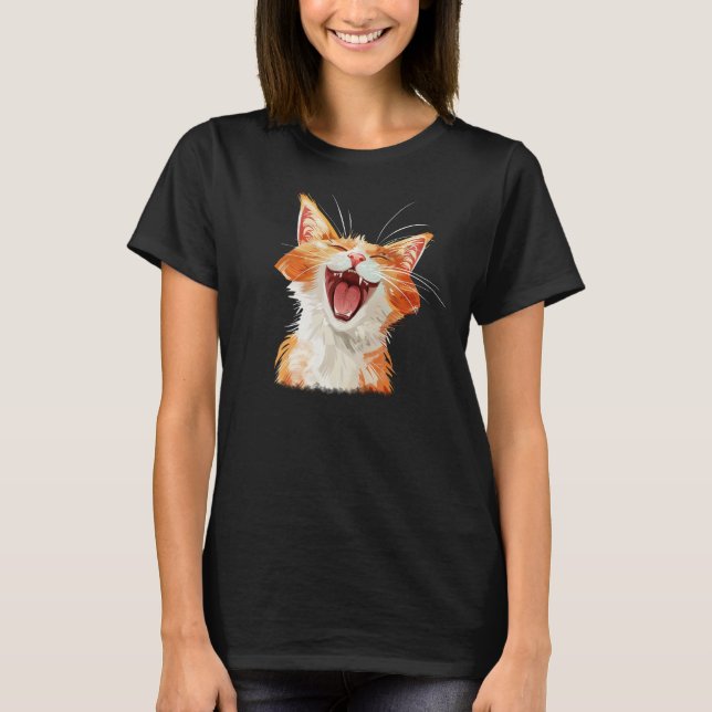 Camiseta de gato risible (Anverso)