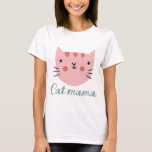 Camiseta de gato rosado<br><div class="desc">Gato mamá Gato rosa</div>