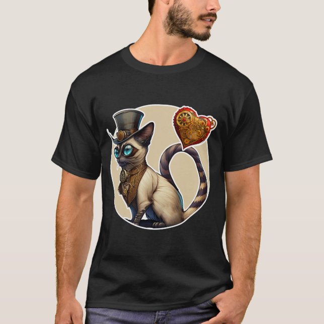 Camiseta de gato siamesa (Anverso)