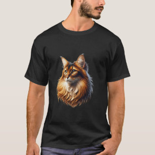 Camiseta de gato somalí y Maine Coon - Arte felino