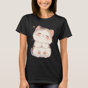Camiseta de gato sonriente lindo