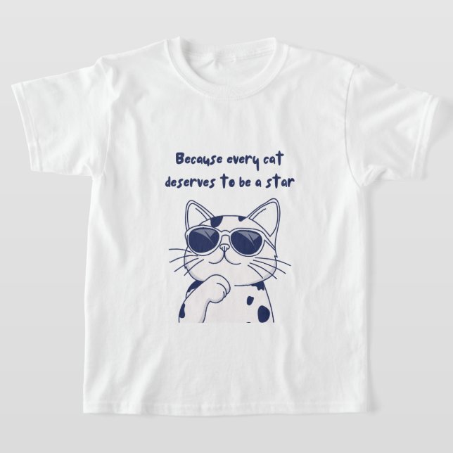 Camiseta de gato - Todo gato merece ser una estrel (Distribución)