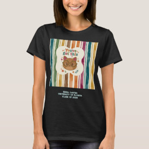 Camiseta de gato universitaria personalizada   ¡Tú
