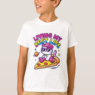 Camiseta de gato 'Viviendo mi mejor vida'