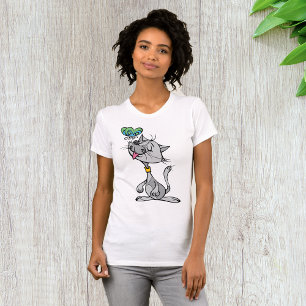 Camiseta De Gato Y Mariposa