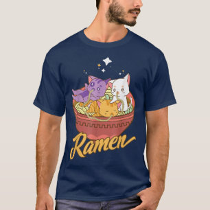 Camiseta De Gato Y Ramen Gato Japonés Kawaii Tokyo