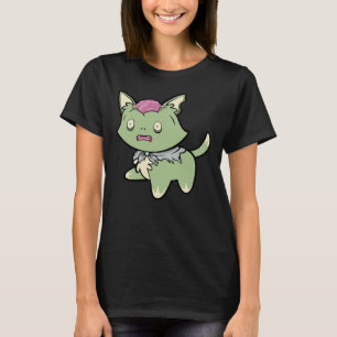 Camiseta de gato zombi