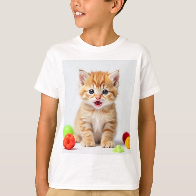 Camiseta de gatos adorables - Perfecto para niños  (Anverso)