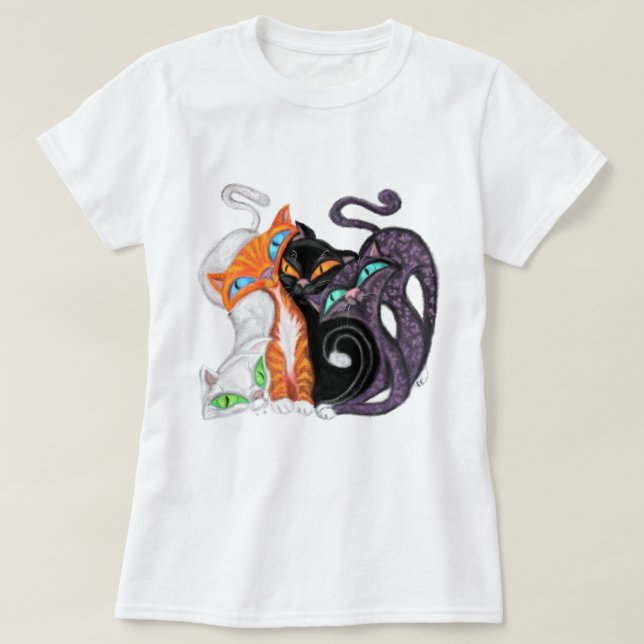 Camiseta De Gatos Alucinantes (Diseño del anverso)