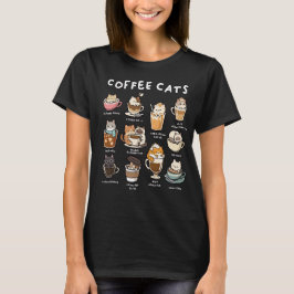 Camiseta de Gatos de Café Divertida