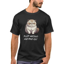 camiseta de gatos divertida y enojada