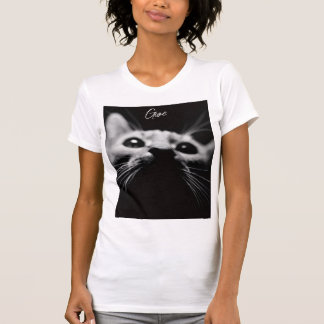camiseta de gatos femeninos