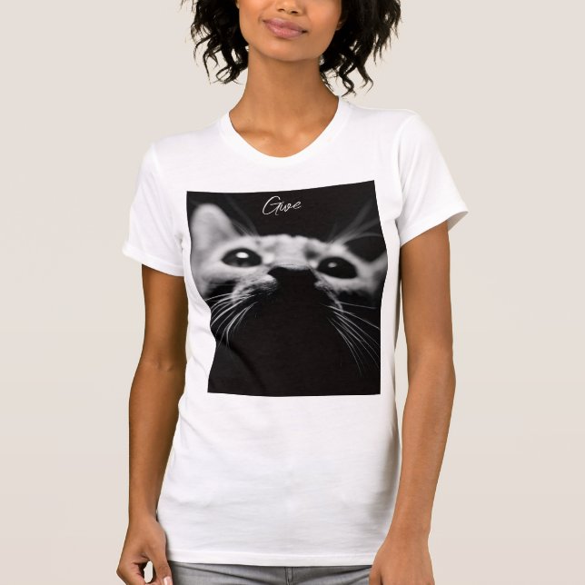 camiseta de gatos femeninos (Anverso)