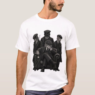 Camiseta de Gatos Gánster al Estilo Vintage 