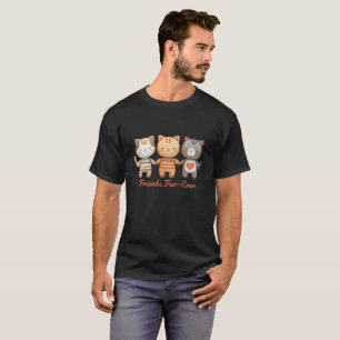 Camiseta de gatos lindos amigos para siempre