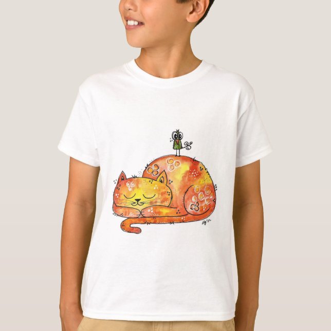 Camiseta de gatos mullidos (Anverso)