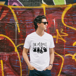 Camiseta de Gatos Negros Divertidos Ew Personas Me