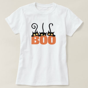 Camiseta de gatos negros fantasmagórico