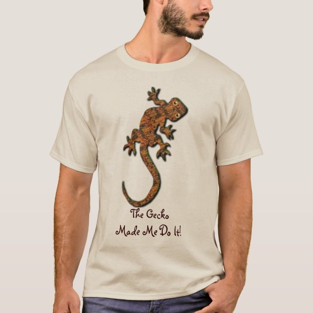 Camiseta de Gecko Lizard, curiosa amante de los an (Anverso)