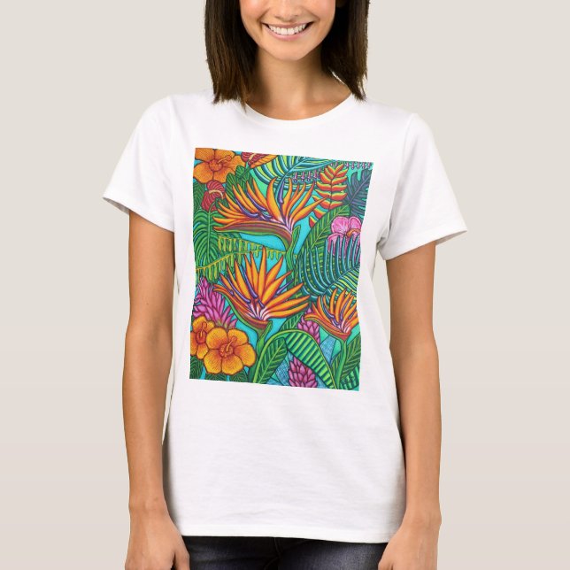 Camiseta de gemas tropicales (Anverso)