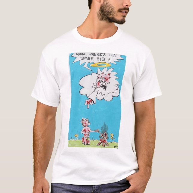 Camiseta de género humorística 'Costilla de Adán' (Anverso)