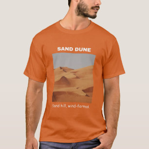 Camiseta de geografía de dunas de arena en Naranja
