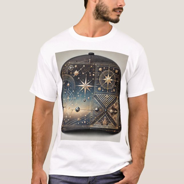 Camiseta de Geometría Celestial: diseño de lujo có (Anverso)