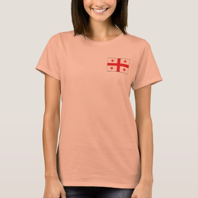 Camiseta de Georgia con bandera y mapa (Anverso)