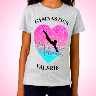Camiseta de gimnasia chica para gimnasta - bares d