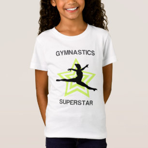 Camiseta de gimnasia de chicas superestrella salto
