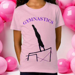 Camiseta de gimnasia personalizada para niñas barr