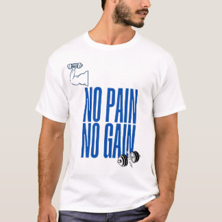 Camiseta de gimnasio Black and White No Pain No Ga