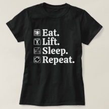 Camiseta de gimnasio Come Levanta Duerme Repite